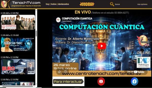 www.centrotenoch.com/tenohtv  es nuestra televisora con una amplia programaci�n de contenido de valor.