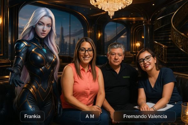 El equipo de Frankia IA, listos para entrevistar a los l�deres del sector.
